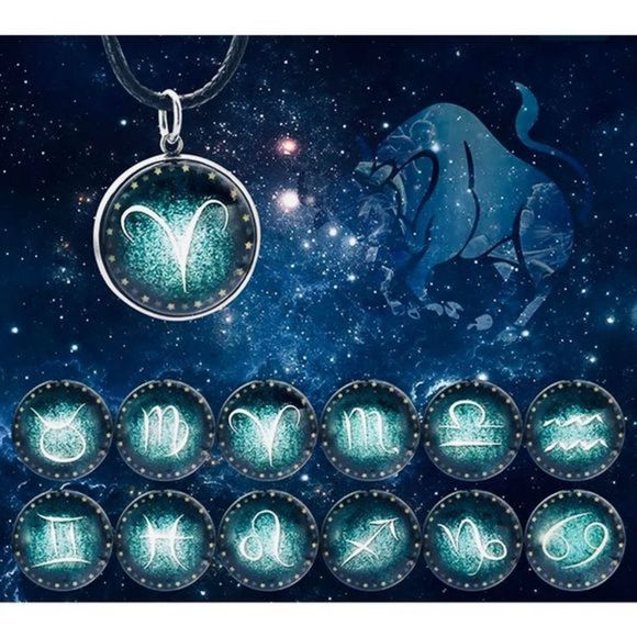 Sagittarius GLOW IN THE DARK ZODIAC STAR SIGN HOROSCOPE NECKLACE - Picture 11 of 14
